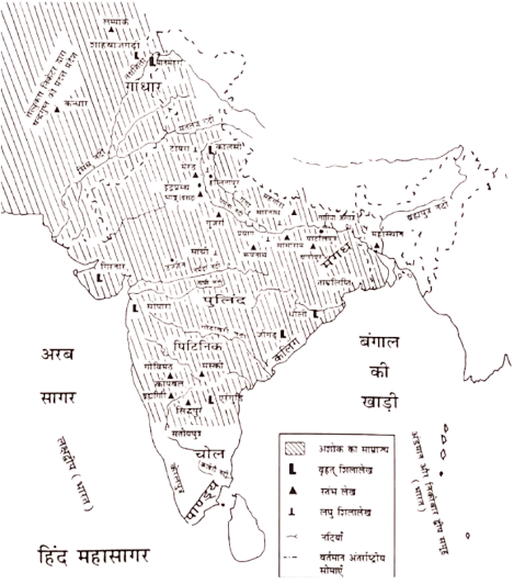 मौर्य साम्राज्य का मानचित्र
